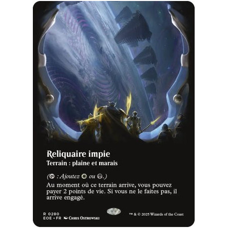 (Foil) Terrain - Reliquaire impie (V2, Borderless Viewport) (R) [EOE]