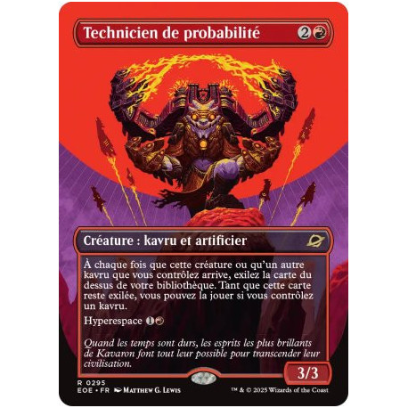 (Foil) Rouge - Technicien de probabilité (V2, Borderless Triumphant) (R) [EOE]