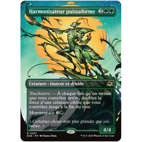 (Foil) Verte - Harmonisateur puissaforme (V2, Borderless Triumphant) (R) [EOE]