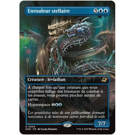 (Foil) Bleue - Enrouleur stellaire (V3, Borderless Surreal Space) (R) [EOE]