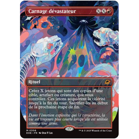 (Foil) Rouge - Carnage dévastateur (V2, Borderless Surreal Space) (M) [EOE]