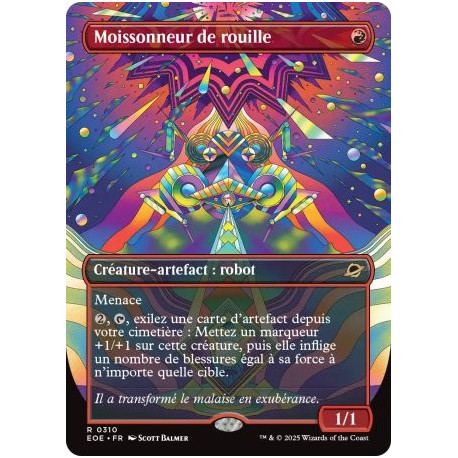 (Foil) Rouge - Moissonneur de rouille (V2, Borderless Surreal Space) (R) [EOE]