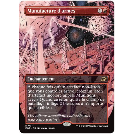 (Foil) Rouge - Manufacture d'armes (V2, Borderless Surreal Space) (R) [EOE]