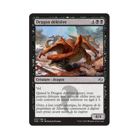(Foil) Noire - Dragon délétère (U) [FRF]