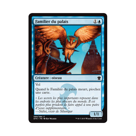 (Foil) Bleue - Familier du palais (C) [DTK]
