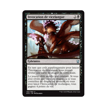 (Foil) Noire - Invocation de vicelangue (U) [DTK]