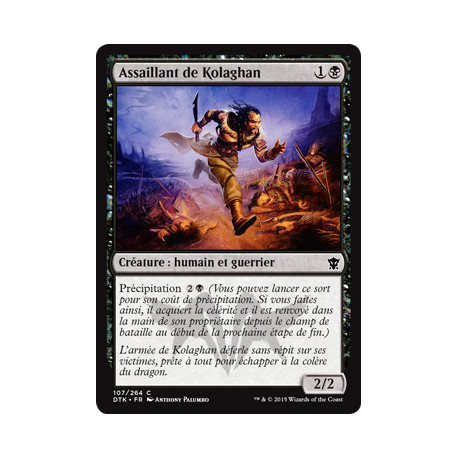 (Foil) Noire - Assaillant de Kolaghan (C) [DTK]