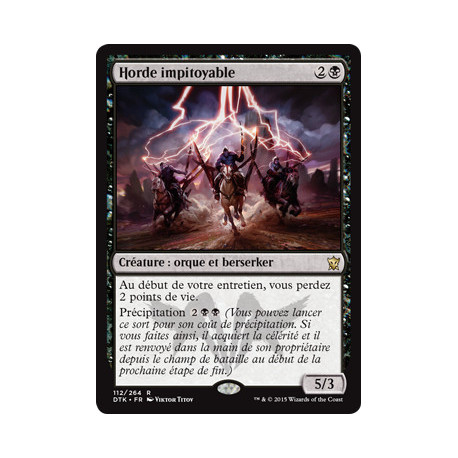 (Foil) Noire - Horde impitoyable (R) [DTK]