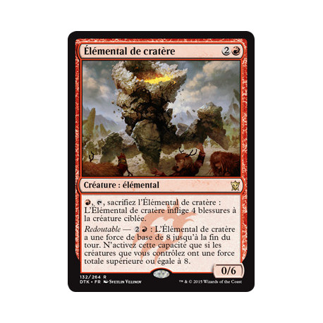 (Foil) Rouge - Élémental de cratère (R) [DTK]