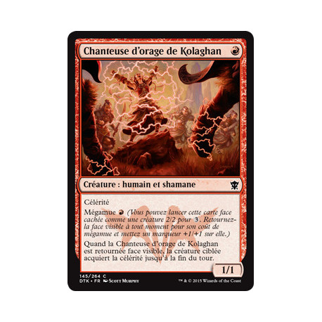 (Foil) Rouge - Chanteuse d'orage de Kolaghan (C) [DTK]