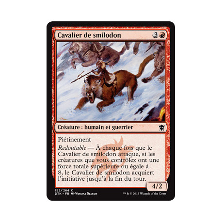(Foil) Rouge - Cavalier de smilodon (C) [DTK]