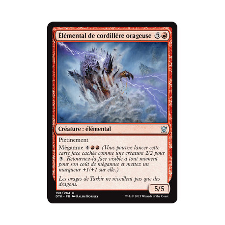(Foil) Rouge - Élémental de cordillère orageuse (U) [DTK]