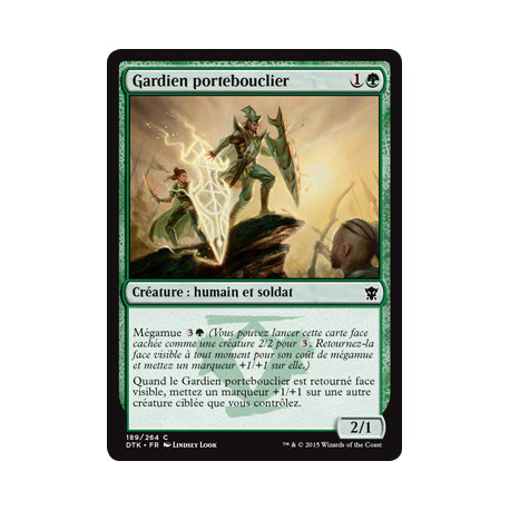 (Foil) Verte - Gardien portebouclier (C) [DTK]