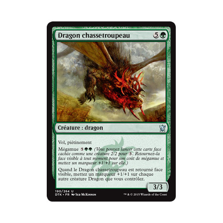 (Foil) Verte - Dragon chassetroupeau (U) [DTK]