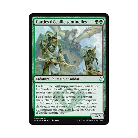 (Foil) Verte - Gardes d'écaille sentinelles (U) [DTK]