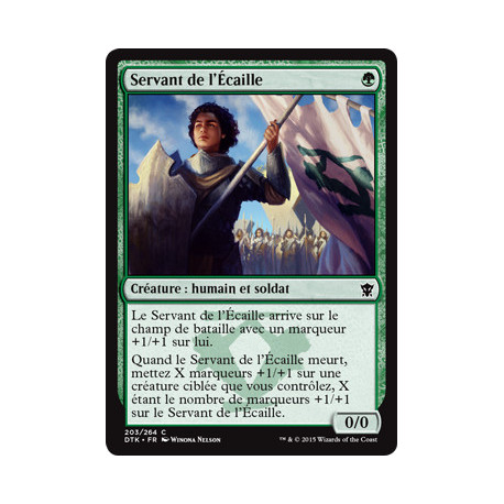 (Foil) Verte - Servant de l'Écaille (C) [DTK]