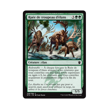 (Foil) Verte - Ruée de troupeau d'élans (C) [DTK]