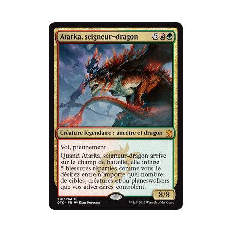 (Foil) Multicolore - Atarka, seigneur-dragon (M) [DTK]