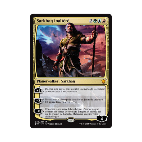 (Foil) Multicolore - Sarkhan inaltéré (M) [DTK]