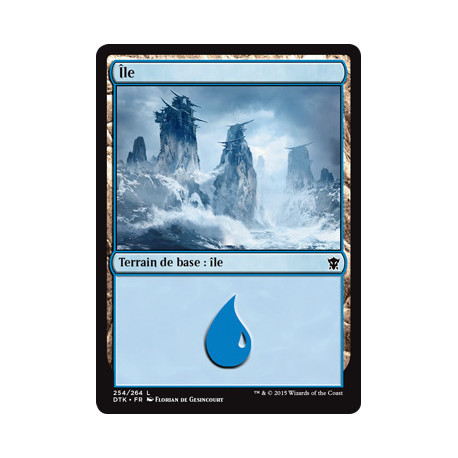 (Foil) Terrain - Île (V2) (L) [DTK]