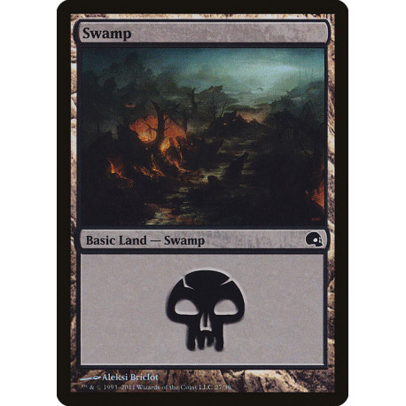 (Foil) Terrain - Swamp (V1) (L) [PD3]