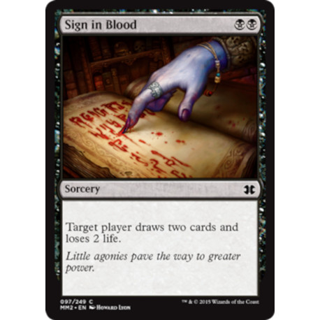 (Foil) Noire - Sign in Blood (C) [MM2]