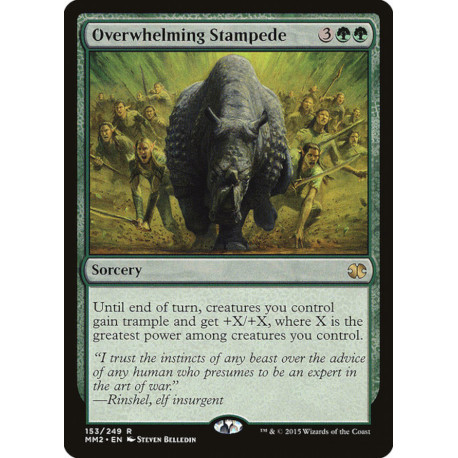 (Foil) Verte - Overwhelming Stampede (R) [MM2]