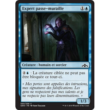 (Foil) Bleue - Expert passe-muraille (C) [GRN]
