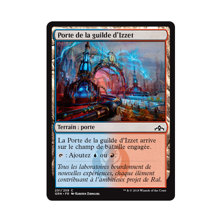 (Foil) Terrain - Porte de la guilde d'Izzet (V1) (C) [GRN]