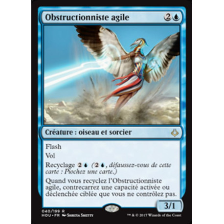 (Foil) Bleue - Obstructionniste agile (R) [HOU]