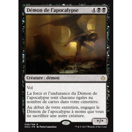 (Foil) Noire - Démon de l'apocalypse (R) [HOU]