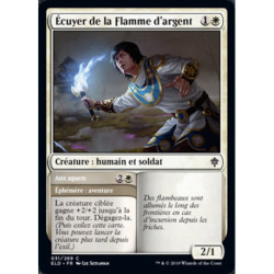 (Foil) Blanche - Écuyer de la Flamme d'argent // Aux aguets (C) [ELD]