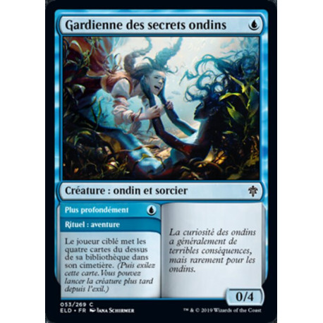 (Foil) Bleue - Gardienne des secrets ondins // Plus profondément (C) [ELD]