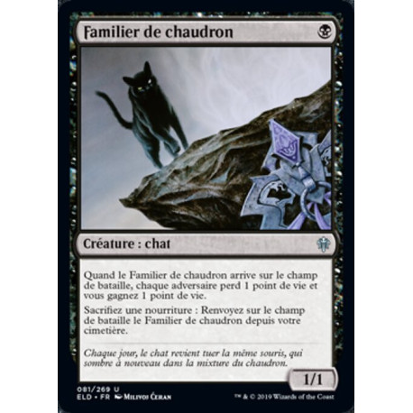 (Foil) Noire - Familier de chaudron (U) [ELD]