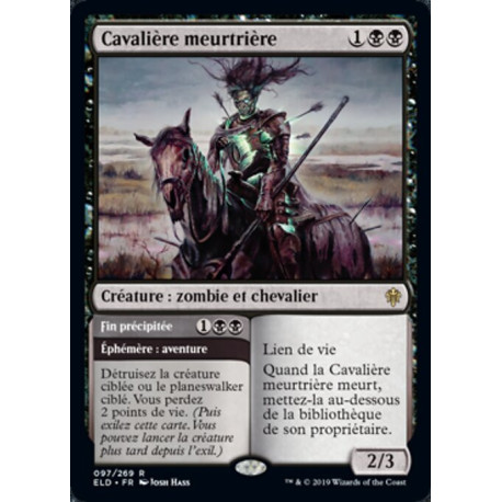 (Foil) Noire - Cavalière meurtrière // Fin précipitée (R) [ELD]