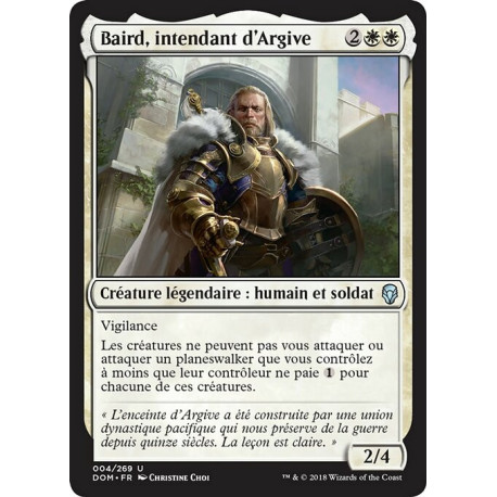 (Foil) Blanche - Baird, intendant d'Argive (U) [DOM]