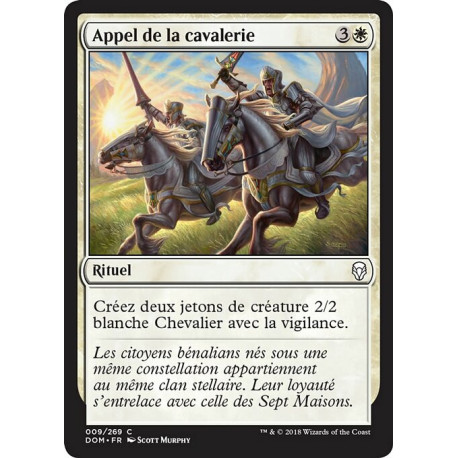 (Foil) Blanche - Appel de la cavalerie (C) [DOM]