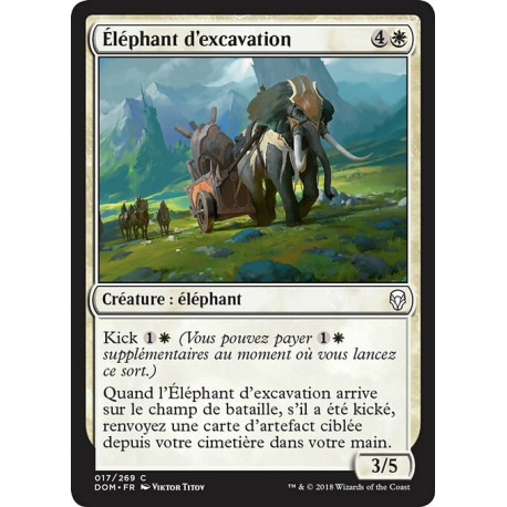 (Foil) Blanche - Éléphant d'excavation (C) [DOM]