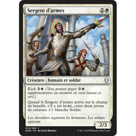 (Foil) Blanche - Sergent d'armes (C) [DOM]