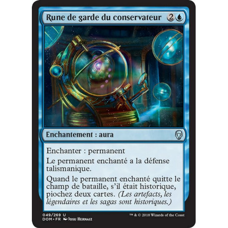 (Foil) Bleue - Rune de garde du conservateur (U) [DOM]
