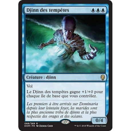 (Foil) Bleue - Djinn des tempêtes (R) [DOM]