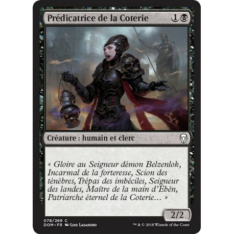 (Foil) Noire - Prédicatrice de la Coterie (C) [DOM]