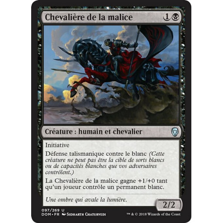(Foil) Noire - Chevalière de la malice (U) [DOM]
