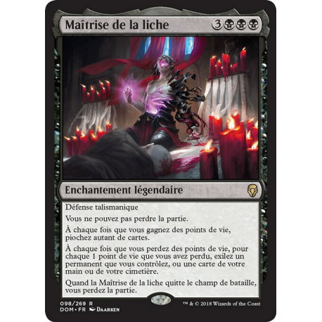 (Foil) Noire - Maîtrise de la liche (R) [DOM]