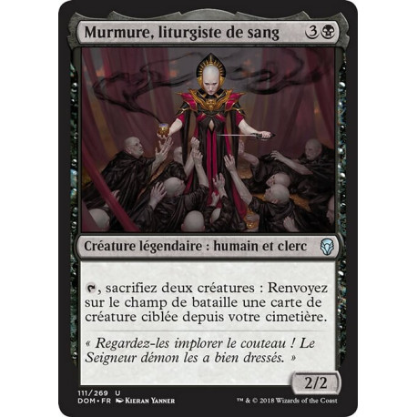 (Foil) Noire - Murmure, liturgiste de sang (U) [DOM]