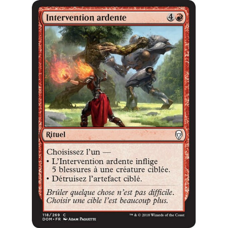 (Foil) Rouge - Intervention ardente (C) [DOM]
