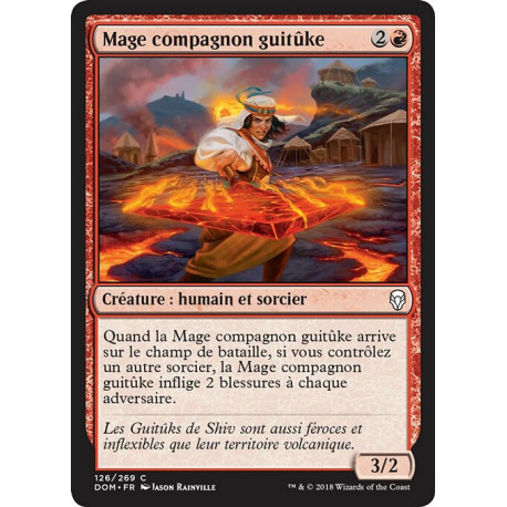 (Foil) Rouge - Mage compagnon guitûke (C) [DOM]