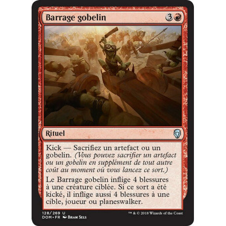 (Foil) Rouge - Barrage gobelin (U) [DOM]