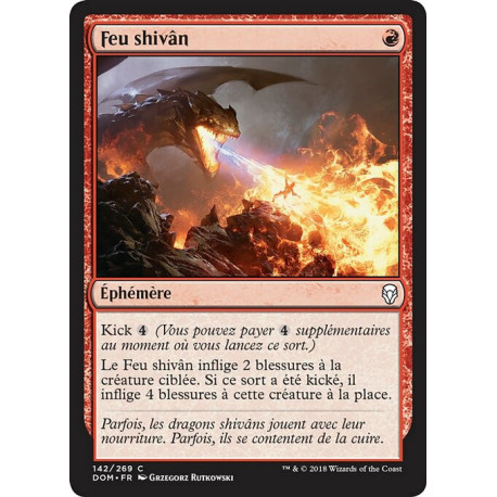 (Foil) Rouge - Feu shivân (C) [DOM]