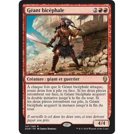 (Foil) Rouge - Géant bicéphale (R) [DOM]